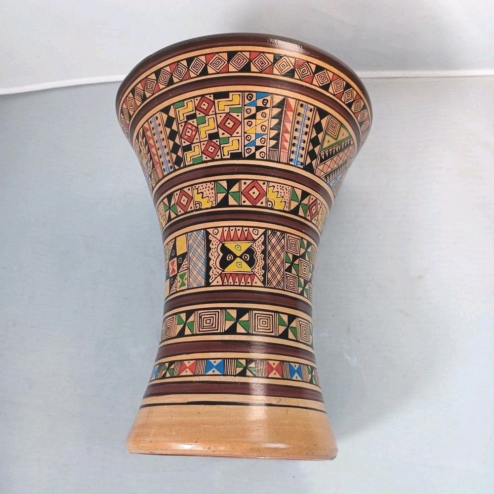 Peruvian Pottery Hand Painted Pot Vase Peru Culturas Cusco 9" 3 lbs - Picture 9 of 10